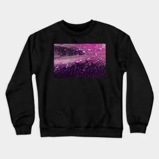 Violets with water drops Crewneck Sweatshirt